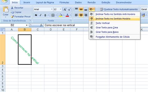 Excel Saiba Como Escrever Até Na Vertical Alinhar Texto E Inserir