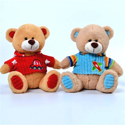 Oso De Peluche Con Remera Dos Colores Cm Olis Place Peluches