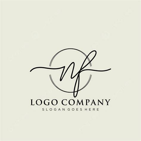 Nf Initial Handwriting Logo Design Party Modern Monogram Vector Party