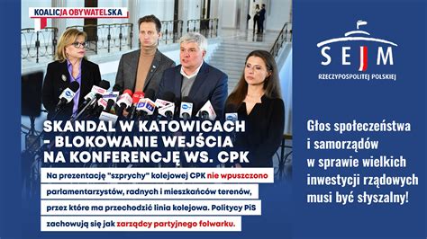 Konferencja Prasowa W Sejmie W Sprawie Cpk Dalej Bez Dialogu Skandal