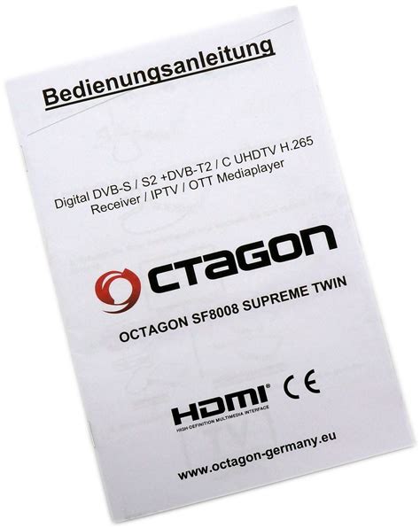 Octagon Sf Supreme K Uhd E Dvb S X Twin Dual Os Octagon