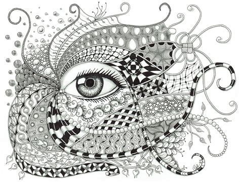 Zentangle Doodle Coloring Pages