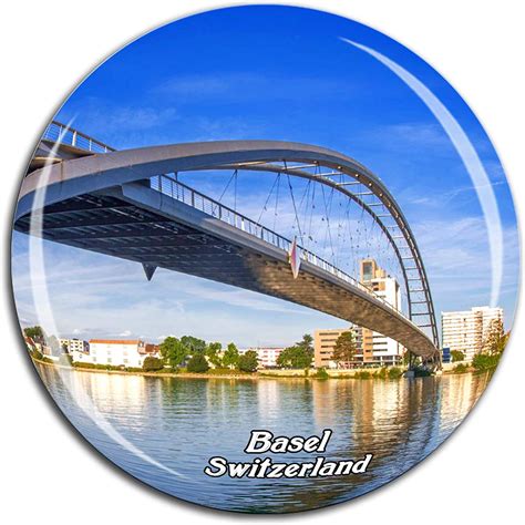 National Boundaries Basel Switzerland Fridge Magnet 3d Crystal Glass Tourist City