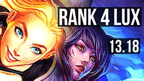 Lux Vs Ahri Mid Rank 4 Lux 9214 Dominating Tr Challenger 13