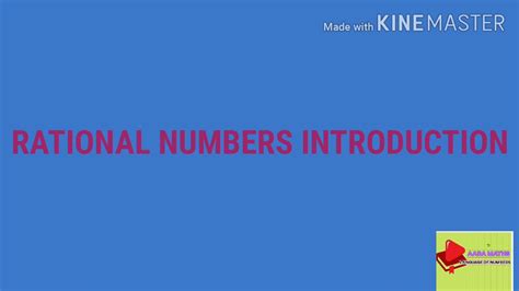 Rational Numbers Introduction In Tamil Youtube