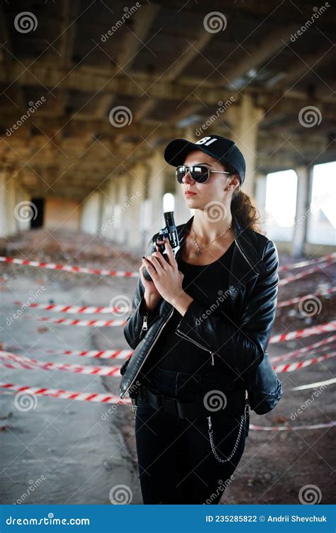 FBI female agent stock photo. Image of bullet, range - 235285822