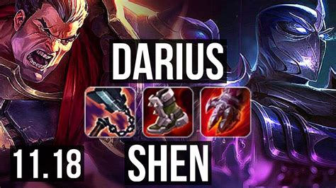 Darius Vs Shen Top Rank 2 Darius 14 1 4 Quadra Legendary Euw