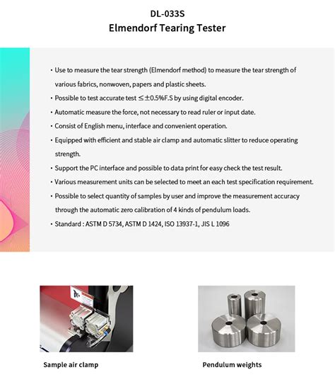 Elmendorf Tearing Tester Fastness