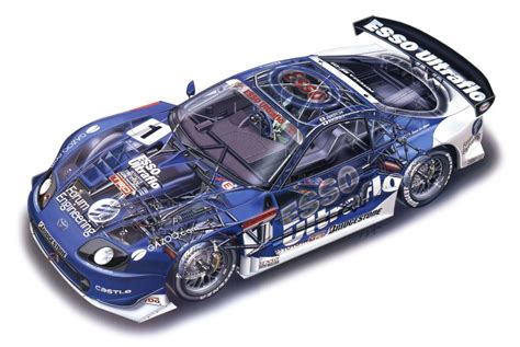 Toyota Supra GT JGTC GT500 2003 Cutaway Drawing In High Quality