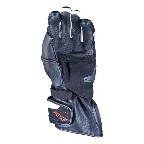 Gants cuir Five RFX4 Evo noir blanc rouge Équipement route sur La