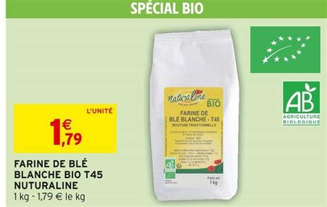 Promo Naturaline farine de blé blanche bio t45 chez Intermarché