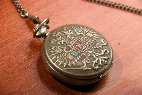 RARE Vintage MOLNIJA Pocket Watch History Of Russian Cities Etsy