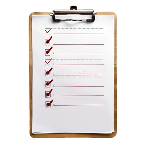 Checklist On A Clipboard With Red Check Marks Showing Completed Tasks