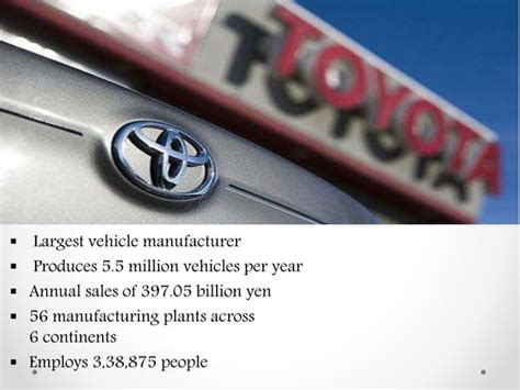 Toyota motor manufacturing, USA, INC | PPT | Free Download