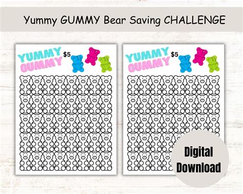 Yummy GUMMY Saving Challenge - Etsy