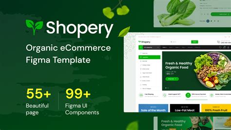 Shopery Organic ECommerce Shop Website Figma Template Community Figma