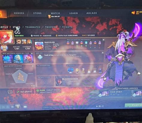 6410 MMR Dota 2 Account Video Gaming Gaming Accessories In Game