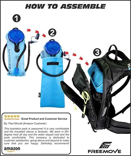 Freemove Hydration Pack Backpack With 2l Water Bladder And Cooler Bag Or