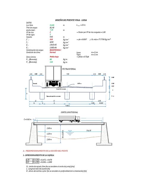 Diseño De Puente Viga Losa Final Pdf Rigidez Ingeniería Estructural