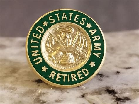 Us Army Retired Insignia Lapel Pin National Desert Storm Memorial