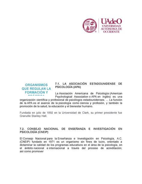 Unidad Vii Apuntes La Asociaci N Estadounidense De Psicolog A