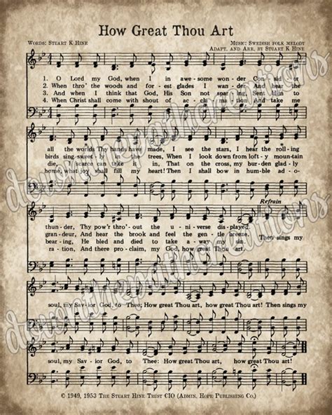 Antique Hymn Sheet Music