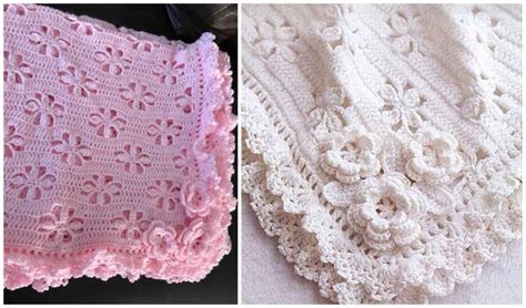 Flower Baby Blanket Free Crochet Pattern with Video Tutorial