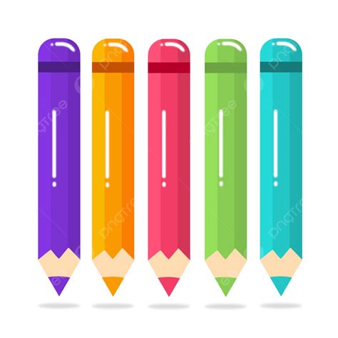 Colorful Pencils Drawing Illustration Colorful Pens Colorful Pencils