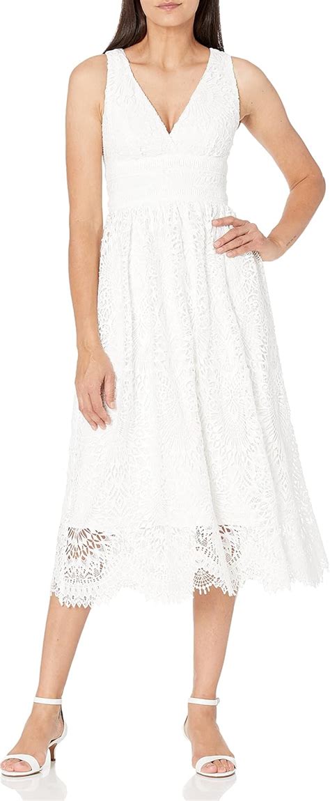 Shoshanna Women S Christabella Dress White At Amazon Womens