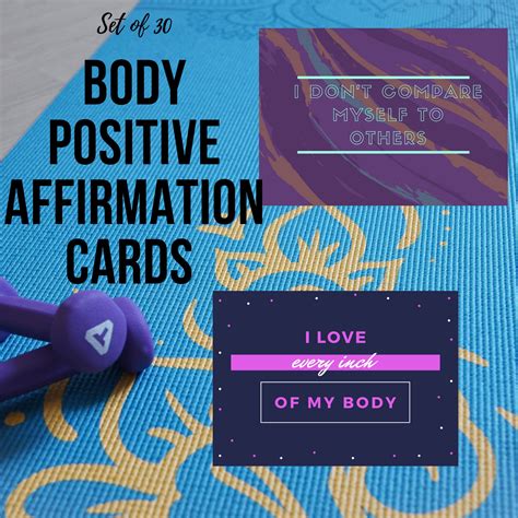 Affirmation Cards Body Positivity Set Of 30 Printable Etsy