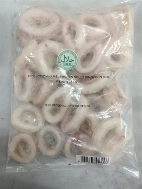 Sotong Ring Skin On 1kg Cands Frozen Food