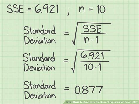 3 Ways To Calculate The Sum Of Squares For Error Sse Wikihow