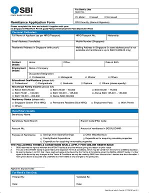 Sbi Remittance Form Pdf Fill And Sign Printable Template Online