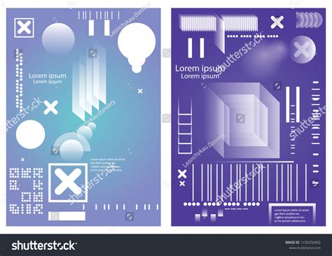 Set Graphical Business Report Vector Template Vector De Stock Libre