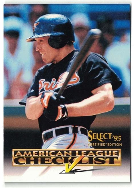 1995 Select Certified Edition Checklist 3 Cal Ripken Jr EBay