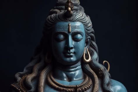 Una Estatua Del Dios Shiva Foto Premium