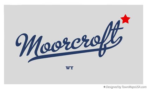 Map of Moorcroft, WY, Wyoming