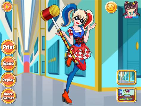 Dc Superhero Girls Harley Quinn Dress Up Girls Games Gamingcloud