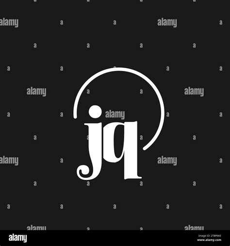 JQ Logo Initials Monogram With Circular Lines Minimalist And Clean