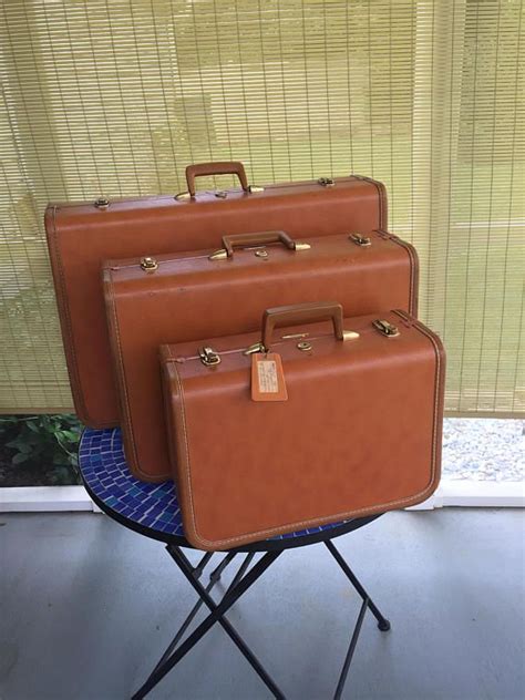 Vintage Taperlite Luggage Set Brown Mid-century Luggage Set | Etsy ...