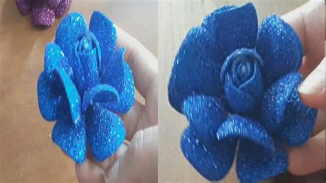 How To Make Glitter Foam Flower Eva Foam Foam Sheet Diy My