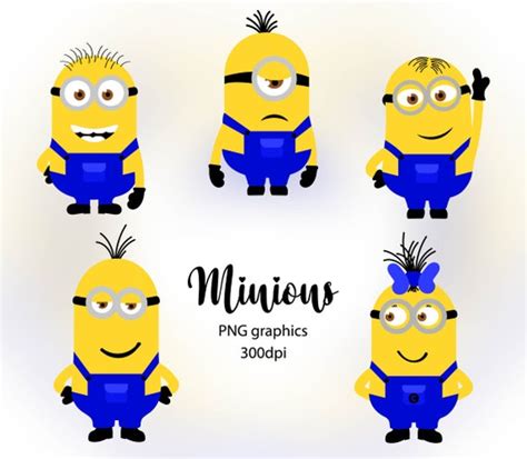 Minion PNG Minion Vector Drawing. - Etsy Canada