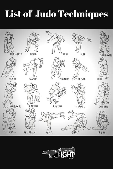 List of Judo Techniques #judo #judotechniques | Martial arts techniques ...