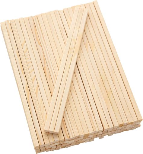 Mendi 25 Square Wooden Sticks 100 Cm X 10 Mm Amazon Co Uk Home