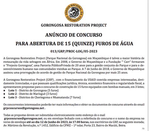 Concurso Para Abertura De Furos De Gua Di Rio Econ Mico