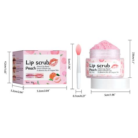 Peach Lip Scrub Fades Lip Lines Hydrates Exfoliates Revitalizes Lip And Tender Lip Scrub Natural