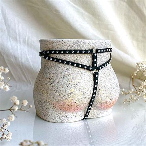 Кашпо декор для дому жіночі форми 10 см з портупеями білі (0011) – фото ...