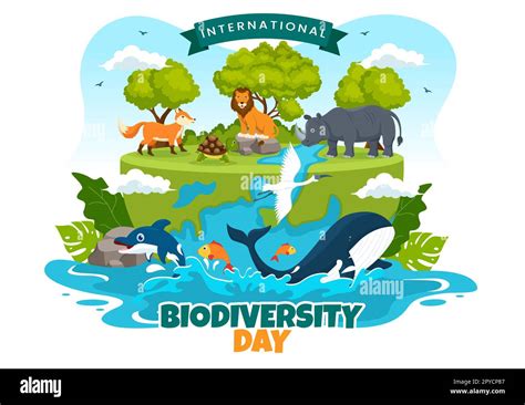 World Biodiversity Day on May 22 Illustration with Biological Diversity ...