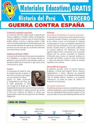 Guerra Contra Espa A Para Tercer Grado De Secundaria Pdf