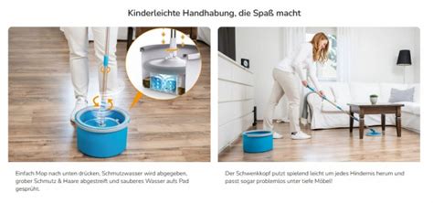 Livington Clean Water Spin Mop Effektive Bodenreinigung Mit Frischwa